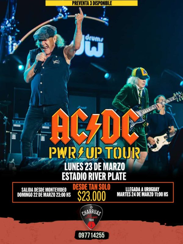 ACDC ESTADIO RIVER PLATE LUNES 23 DE MARZO