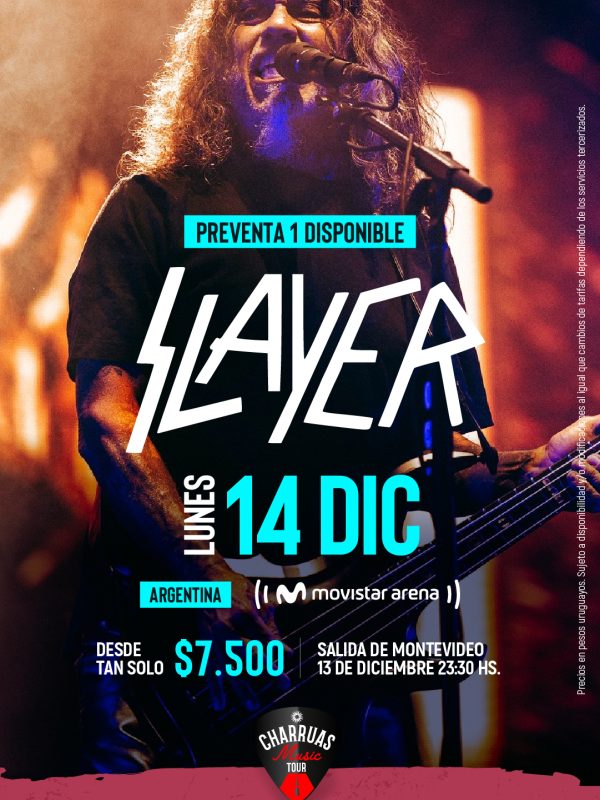 SLAYER - LUNES 14 DE DICIEMBRE DE 2026 - MOVISTAR ARENA